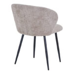 Karg chair beige fabric-leg black metal 57x62x80cm - Image 2