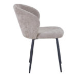 Karg chair beige fabric-leg black metal 57x62x80cm - Image 3