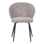 Karg chair beige fabric-leg black metal 57x62x80cm - Image 4