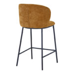 Bar stool Karg camel  fabric-black metal leg 49x46x93cm - Слика 2