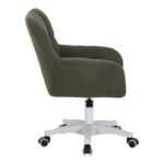 Givole office chair in olive green boucle fabric 55x55x75-84cm - Слика 3