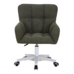 Givole office chair in olive green boucle fabric 55x55x75-84cm - Слика 4