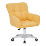 Givole office chair in yelow boucle fabric 55x55x75-84cm
