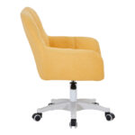 Givole office chair in yelow boucle fabric 55x55x75-84cm - Слика 3