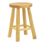 Sega stool natural color teak wood D30x45cm