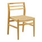 Tuga chair teak wood-pe rope frame in natural shade 50x58x86cm