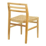 Tuga chair teak wood-pe rope frame in natural shade 50x58x86cm - Слика 3