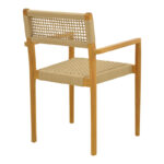 Armchair Lengan teak wood frame in natural shade-beige rope 54x52x80cm - Слика 3