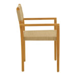Armchair Lengan teak wood frame in natural shade-beige rope 54x52x80cm - Слика 4