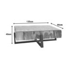 Borth coffee table Inart teak wood in natural color 135x90x40cm - Image 4