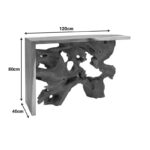 Console table Jako Inart teak wood in natural color 120x40x80cm - Image 4