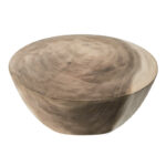 Notive side table suar wood in natural color D58x33cm - Image 2