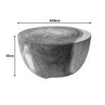 Notive side table suar wood in natural color D58x33cm - Image 4