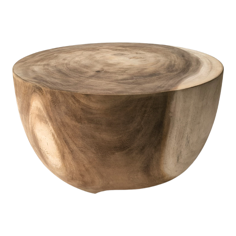 343-000082 Notive side table suar wood in natural color D58x33cm - Image 1