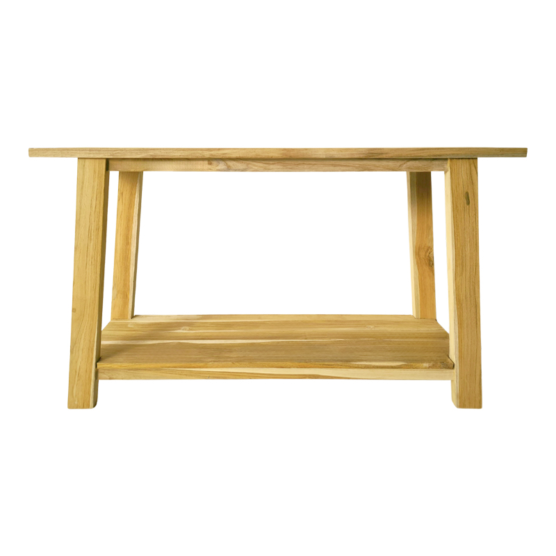 343-000086 Console table Decoza teak wood in natural color 140x40x80cm - Image 1