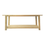 Console table Decoza teak wood in natural color 200x40x80cm