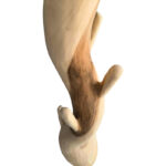 Coat rack Renzo suar wood in natural color 30x30x200cm - Image 3