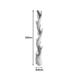 Coat rack Renzo suar wood in natural color 30x30x200cm - Image 4