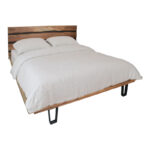 Double bed Imena solid wood natural 160x200cm
