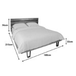 Double bed Imena solid wood natural 160x200cm - Слика 4