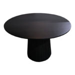 Canicule table solid acacia wood in black shade D120x75cm - Слика 3