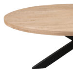 Fardy table, solid mango wood in a natural shade with black metal legs 220x100x76cm - Слика 2