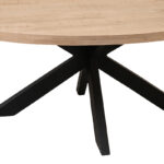 Fardy table, solid mango wood in a natural shade with black metal legs 220x100x76cm - Слика 3