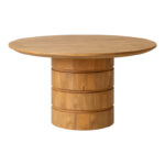 Charmy table solid mango wood in natural shade D130x76cm - Слика 2