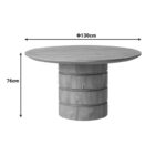 Charmy table solid mango wood in natural shade D130x76cm - Слика 5