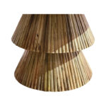 Coffee table Havai solid mango wood in natural shade and white marble surface D80x45cm - Слика 3