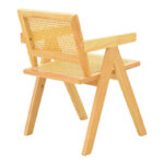 Winslow armchair rubberwood-rattan in natural shade 51x54x80cm - Image 3