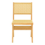 Winslow chair rubberwood-rattan in natural shade 46x58x80cm - Image 5