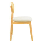 Cardith chair rubberwood-plywood in natural shade-grey beige fabric 48x51x78cm - Image 4