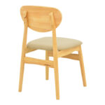 Cardith chair rubberwood-plywood in natural shade-pu beige 48x51x78cm - Image 3