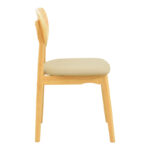 Cardith chair rubberwood-plywood in natural shade-pu beige 48x51x78cm - Image 4