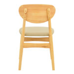 Cardith chair rubberwood-plywood in natural shade-pu beige 48x51x78cm - Image 6