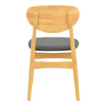 Cardith chair rubberwood-plywood in natural shade-pu black 48x51x78cm - Image 6