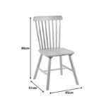 Bristol chair rubberwood in black shade 45x51x86cm - Image 2