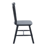 Bristol chair rubberwood in black shade 45x51x86cm - Image 5