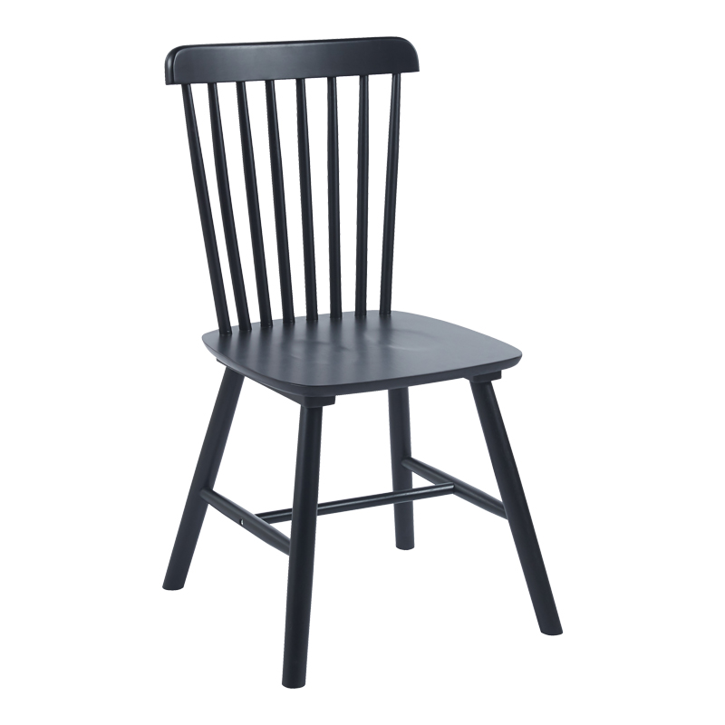 382-000017 Bristol chair rubberwood in black shade 45x51x86cm - Image 1