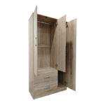 Three-door wardrobe with 2 drawers Lego in sonoma color 90x42x180cm - Image 2