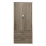 Two-door wardrobe with 2 drawers Lego in sonoma color 80x42x180cm - Image 4