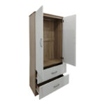 Two-door wardrobe with 2 drawers Lego in sonoma-white color 80x42x180cm - Image 2