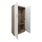 Two-door wardrobe Lego in sonoma-white color 80x42x180cm - Image 2
