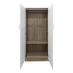 Two-door wardrobe Lego in sonoma-white color 80x42x180cm - Image 3
