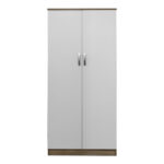 Two-door wardrobe Lego in sonoma-white color 80x42x180cm - Image 4
