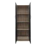 Two-door wardrobe Lego in sonoma-dark grey color 60x42x180cm - Image 3