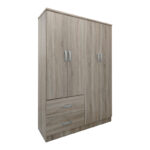 Four-door wardrobe with 2 drawers Lego in sonoma color 120.5x42x181cm