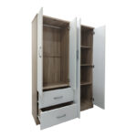 Four-door wardrobe with 2 drawers Lego in sonoma-white color 120.5x42x181cm - Image 2