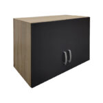 Two-door wardrobe loft Lego in sonoma-dark grey color 79x41.5x60cm